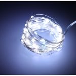LED dekoratívne drôtené svietidlá 10m 100LED studená biela – Obrázok 3