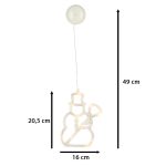 LED závesné svietidlá Vianočná dekorácia snehuliak 49cm 10 LED diód – Obrázok 10