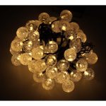 Solárne záhradné svetelné gule 7m 50LED teplá biela – Obrázok 9
