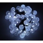 Solárne záhradné svetlá gule 7m 50LED studená biela – Obrázok 6