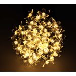 Solárne kvetinové záhradné osvetlenie 7m 50LED teplá biela – Obrázok 7