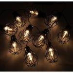 Záhradné svietidlá solárne žiarovky veniec loft 10LED – Obrázok 2