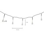 Solárne záhradné osvetlenie 6,5 m 30LED teplá biela – Obrázok 2