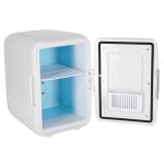 Elektrická mini cestovná chladnička do auta na potraviny kozmetiku ohrev chladenie 2v1 4L biela – Obrázok 6