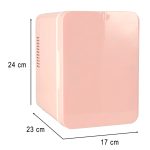 Cestovná elektrická mini chladnička do auta na potraviny kozmetiku ohrev chladenie 2v1 4L ružová – Obrázok 12