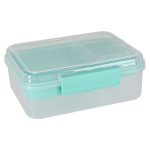 Obedový box na raňajky s priehradkami rozdelený 2200ml mäta – Obrázok 3