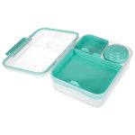 Obedový box na raňajky s priehradkami rozdelený 2200ml mäta – Obrázok 5
