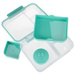 Obedový box na raňajky s priehradkami rozdelený 2200ml mäta – Obrázok 7