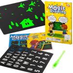 Magická svetelná kresliaca tabuľa + kreatívna súprava s UV perom – Obrázok 7