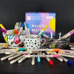Akrylové fixy na textílie kamenné fixy DIY vodotesné fixy 48 ks. – Obrázok 9