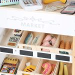 LULILO Melo drevený stánok supermarketu s pokladňou – Obrázok 4