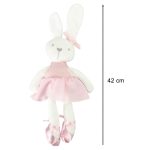 Plyšový maskot králik v ružových šatách 42cm – Obrázok 4