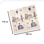 Vzdelávacia skladacia penová podložka obojstranná 180 x 200 cm ulica/les – Obrázok 3