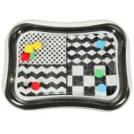 Nafukovacia podložka do vody s kontrastnými čiernymi a bielymi vzormi 65 cm x 50 cm – Obrázok 2