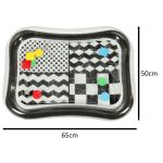 Nafukovacia podložka do vody s kontrastnými čiernymi a bielymi vzormi 65 cm x 50 cm – Obrázok 3