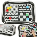 Nafukovacia podložka do vody s kontrastnými čiernymi a bielymi vzormi 65 cm x 50 cm – Obrázok 6