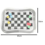 Vodná nafukovacia podložka kontrastná čierna a biela šachovnica 65 cm x 50 cm – Obrázok 3