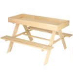 Záhradný set pre deti stôl+2 lavičky pieskovisko – Obrázok 7