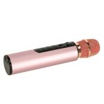 Bezdrôtový karaoke mikrofón Bluetooth ružový – Obrázok 3