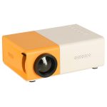 Mini projektor prenosný projektor pre deti LED TFT LCD 1920x1080 24-60" USB HDMI 12V žlto-biely – Obrázok 9