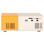 Mini projektor prenosný projektor pre deti LED TFT LCD 1920x1080 24-60" USB HDMI 12V žlto-biely – Obrázok 3