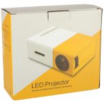 Mini projektor prenosný projektor pre deti LED TFT LCD 1920x1080 24-60" USB HDMI 12V žlto-biely – Obrázok 8