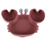 Silikónové detské riady detský krab sada 9 kusov tmavoružová – Obrázok 2