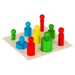 Montessori drevené valcové závažia farebné – Obrázok 6