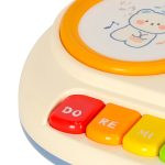 Detský interaktívny organový klavír vzdelávací béžový – Obrázok 6