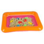 Kinetický piesok vo vedierku 1 kg formy béžová – Obrázok 2