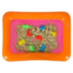 Kinetický piesok vo vedierku 1 kg formy béžová – Obrázok 3