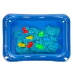 Kinetický piesok vo vedierku 1 kg formy modré – Obrázok 3