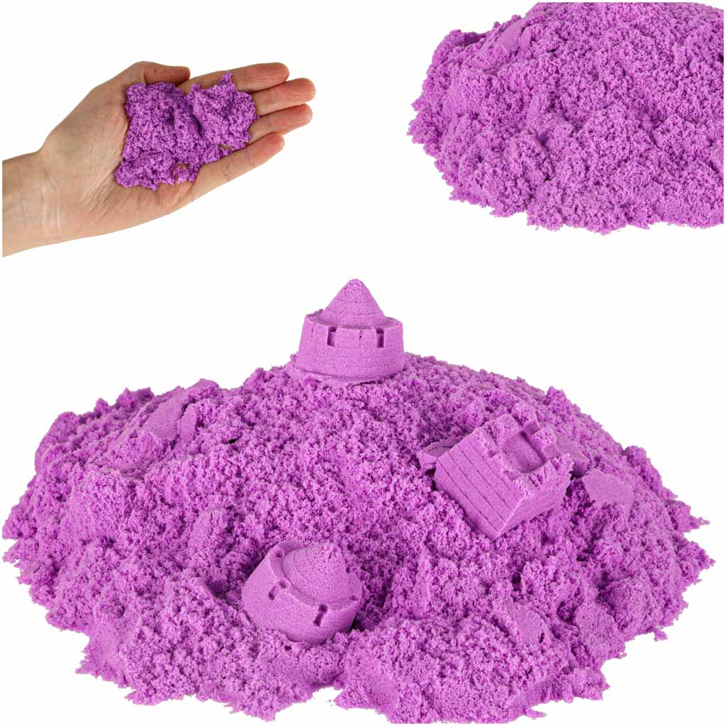 Piasek-kinetyczny-1kg-w-woreczku-fioletowy-161605 Kinetický piesok 1 kg vo vrecku fialový – Obrázok 1