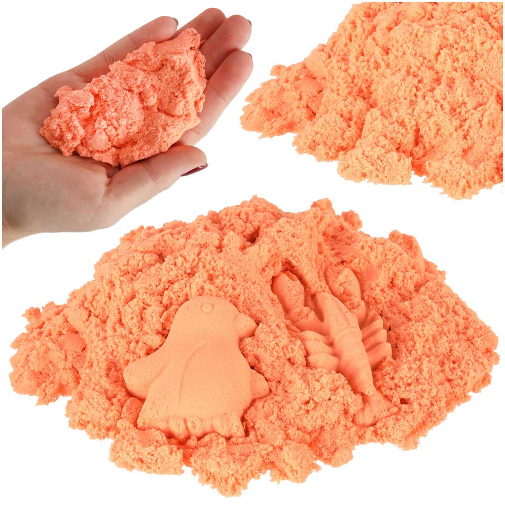 Piasek-kinetyczny-1kg-w-woreczku-pomaranczowy-147148 Kinetický piesok 1 kg vo vrecku oranžový – Obrázok 1