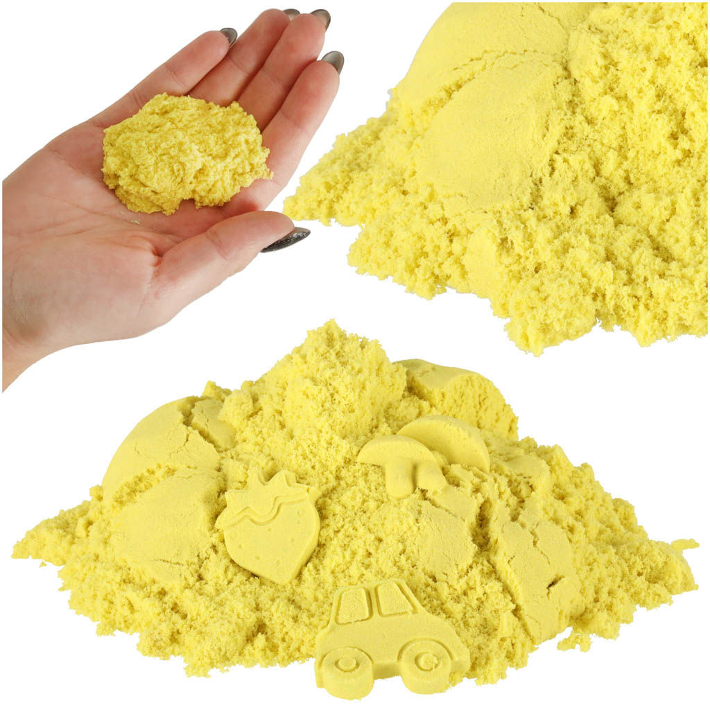 Piasek-kinetyczny-1kg-w-woreczku-zolty-145068 Kinetický piesok 1 kg vo vrecku žltý – Obrázok 1