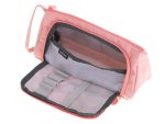 Školský peračník s dvojitým vreckom vanity case ružový – Obrázok 8