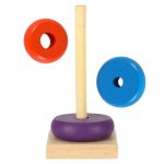 Pyramídový drevený triedič veží dúha 13cm – Obrázok 5