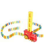 Lokomotíva Vlak Skladačka domino vlak červená – Obrázok 2