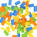 Lokomotíva Vlak Skladačka domino vlak červená – Obrázok 7