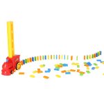Lokomotíva Vlak Skladačka domino vlak červená – Obrázok 9