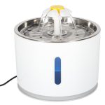 Napájacia fontána pre psa mačku automatická USB LED napájačka 2,4 l čistiaci filter – Obrázok 3