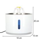 Napájacia fontána pre psa mačku automatická USB LED napájačka 2,4 l čistiaci filter – Obrázok 14