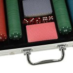 Pokerová súprava v kufríku 500 žetónov 2 balíčky kariet – Obrázok 3