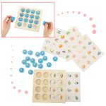 Drevená stolová puzzle hra na pamäť + 4 karty – Obrázok 7