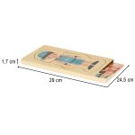 Drevené vrstvené puzzle montessori body building chlapec – Obrázok 8