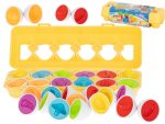 Vzdelávací triedič puzzle zodpovedajúce tvary ovocia vajíčka 12ks