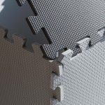Penové puzzle detská podložka 180x180cm 9 dielov šedo-krémová – Obrázok 12