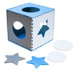Penová podložka na puzzle pre deti 180x180cm 9 dielov sivomodrá – Obrázok 8