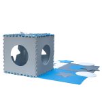 Penová podložka na puzzle pre deti 180x180cm 9 dielov sivomodrá – Obrázok 11