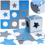 Penová podložka na puzzle pre deti 180x180cm 9 dielov sivomodrá – Obrázok 14